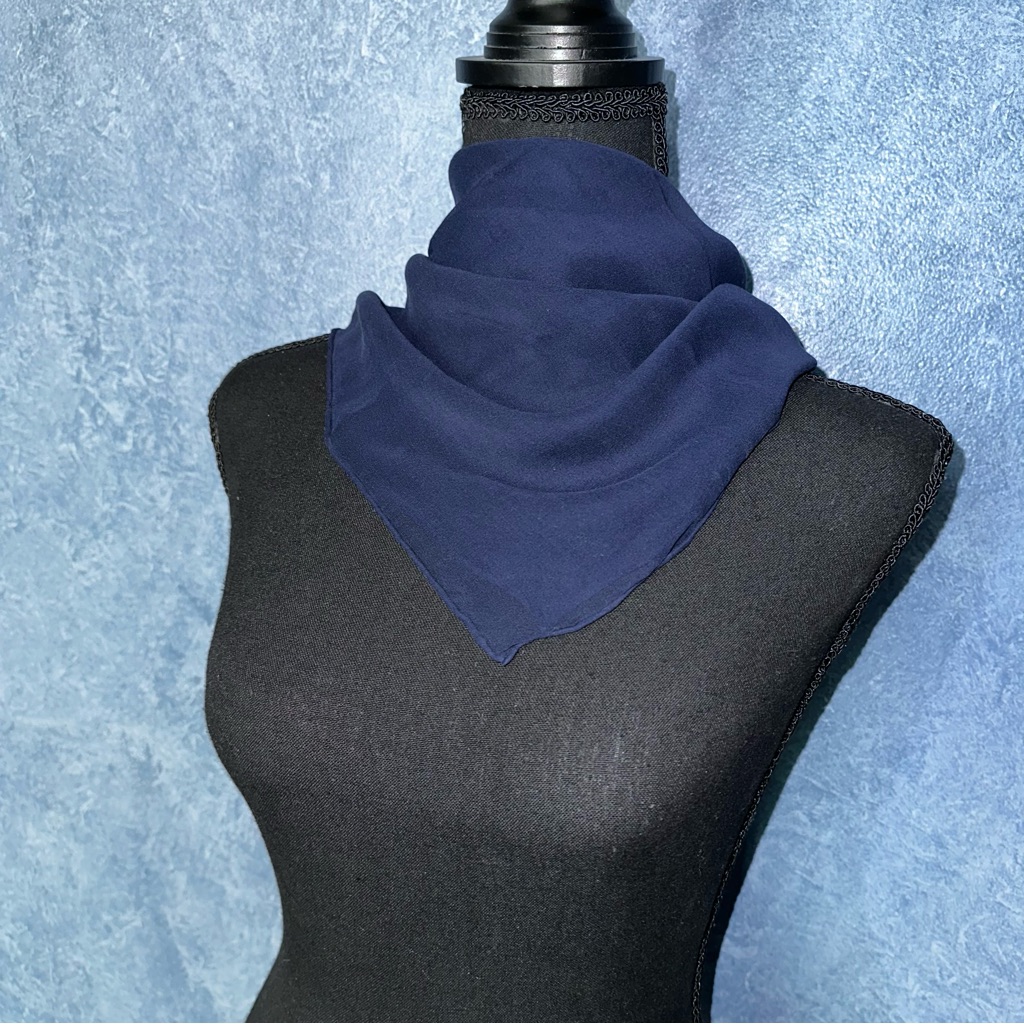 100 Silk Navy Blue Scarf 100 Silk Navy Blue Scarf